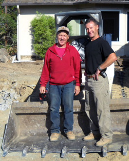 Father and Son Pool Removal